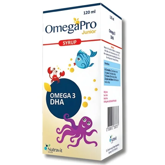 NUTRAVIT - OMEGAPRO JUNIOR SIROP 120 ML pour Compléments Alimentaires