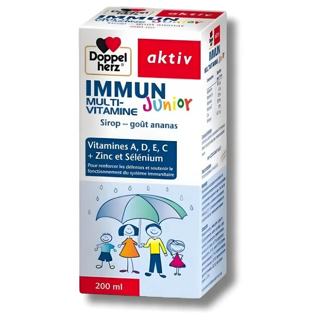 DOPPEL HERZ AKTIV - IMMUN JUNIOR GOUT ANANAS SIROP 200ML pour Compl...