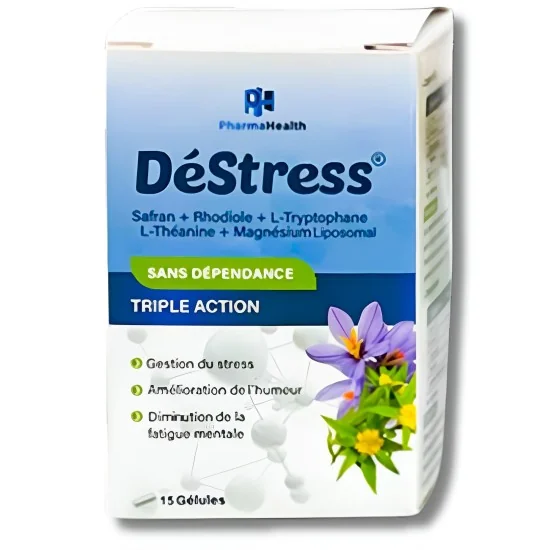 PHARMAHEALTH - DÉSTRESS 15 GÉLULES pour Compléments Alimentaires