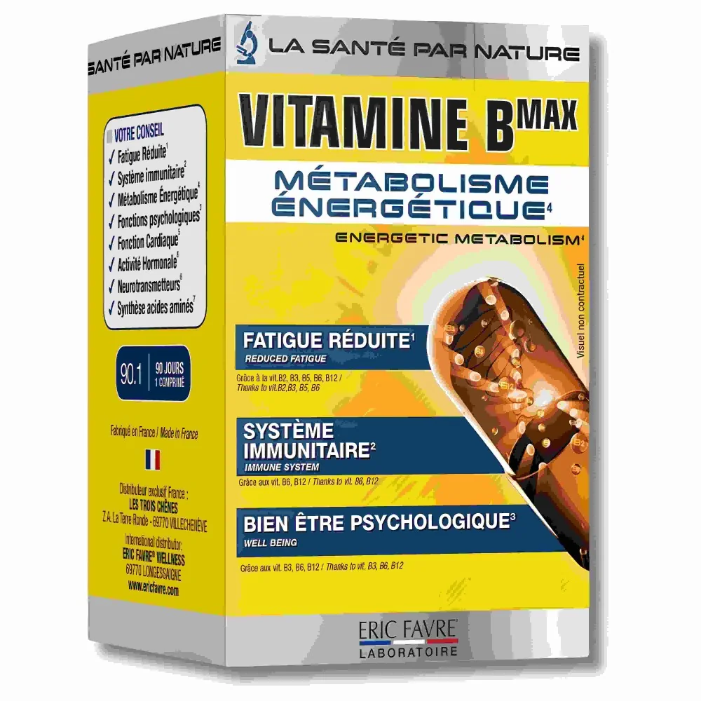 ERIC FAVRE - VITAMINES B MAX MÉTABOLISME ÉNERGÉTIQUE 30 CAPSULES po...