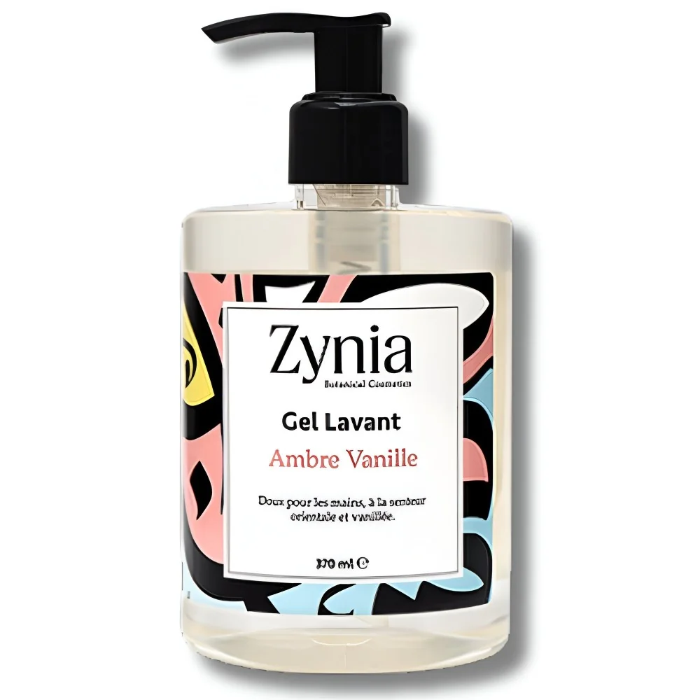 ZYNIA - GEL LAVANT MAIN AMBRE VANILLE 370ML pour Hygiène