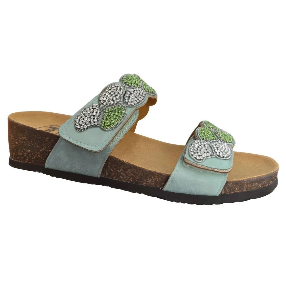 SCHOLL - CLAQUETTES ORTHOPEDIQUES VERTS D'EAU FEMME pour sabots et ...