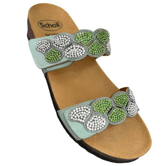 SCHOLL - CLAQUETTES ORTHOPEDIQUES VERTS D'EAU FEMME pour sabots et ...