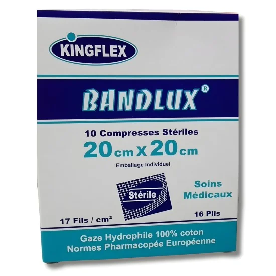 KINGFLEX - COMPRESSE STER 20*20CM pour Produits Paramédicaux