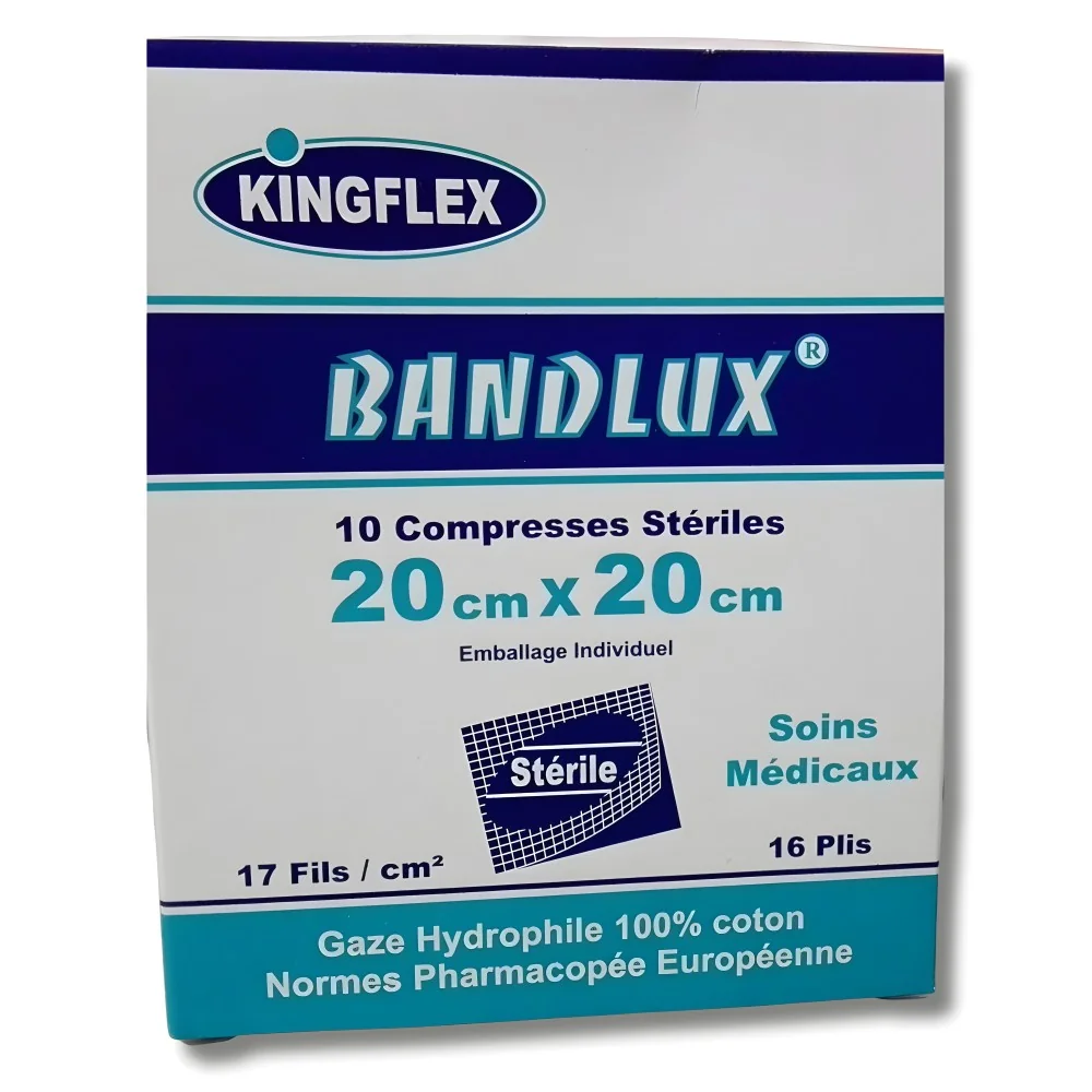 KINGFLEX - COMPRESSE STER 20*20CM pour Produits Paramédicaux