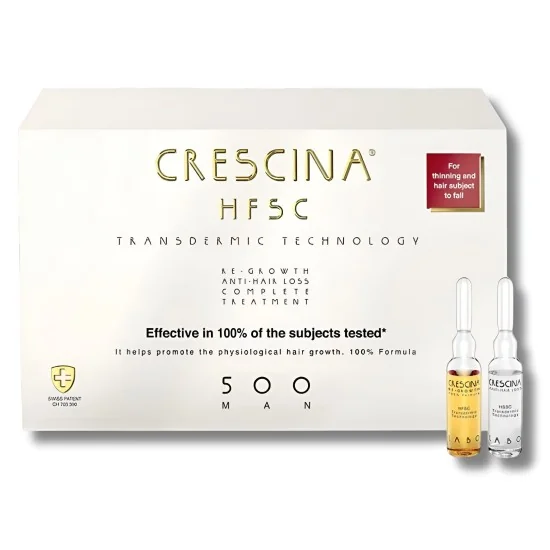 CRESCINA TTT COMPLET (ANTI CHUTE+REPOUSSE) 500 HOMME 10 +10 AMPOULE...