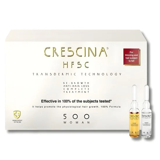 CRESCINA TTT COMPLET (ANTI CHUTE+REPOUSSE) 500 femme 10 +10 AMPOULE...