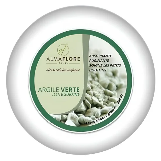 ALMAFLORE - ARGILE VERTE SURFINE 200GR pour Beauté