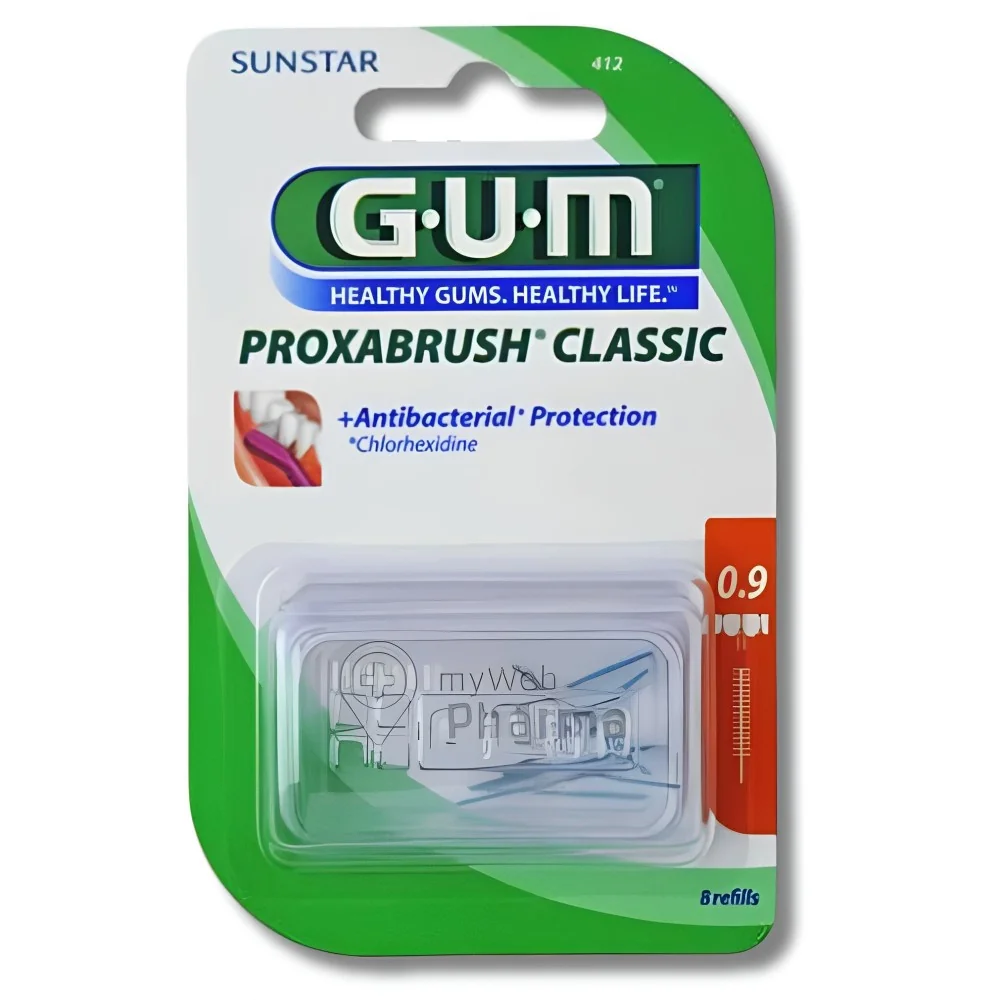GUM - BROSSETTES ULTRA FINE CYLINDRIQUE BOITE DE 8 (412) pour Hygiène