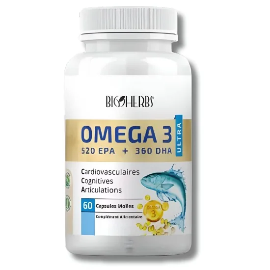 BIOHERBS - OMEGA 3 ULTRA 60 CAPSULES pour Compléments Alimentaires