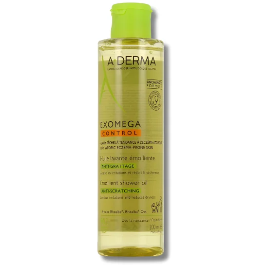 A-DERMA EXOMEGA CONTROL - HUILE LAVANTE EMOLLIENTE 200ML pour Beauté