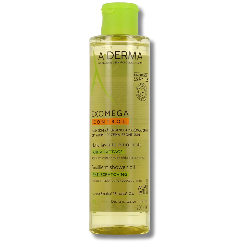 A-DERMA EXOMEGA CONTROL - HUILE LAVANTE EMOLLIENTE 200ML pour Beauté