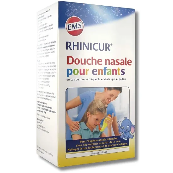 RHINICURE DOUCHE NASALE ENFANTS + 4 SACHETS pour Maman et bébé