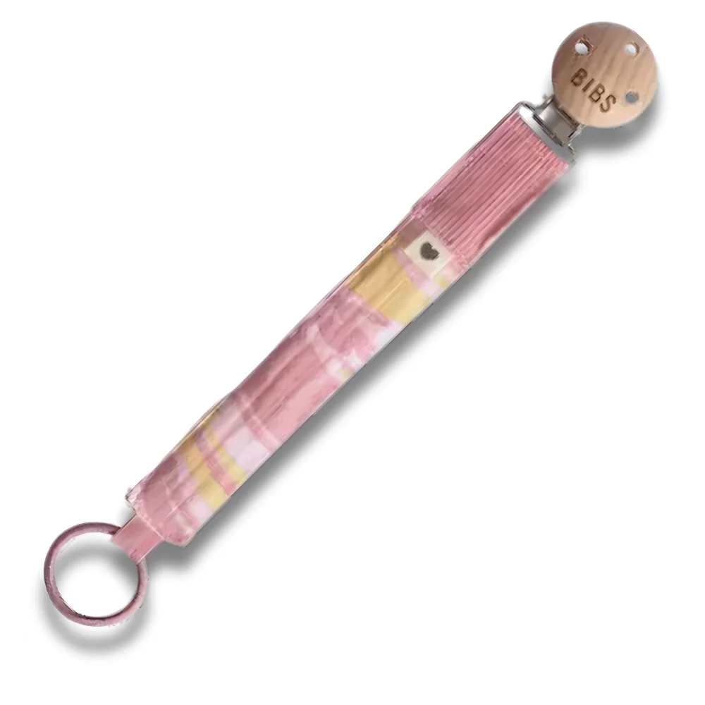 BIBS - PACIFIER CLIP SUCETTE ATTACHE TETINE ROSE pour Maman et bébé