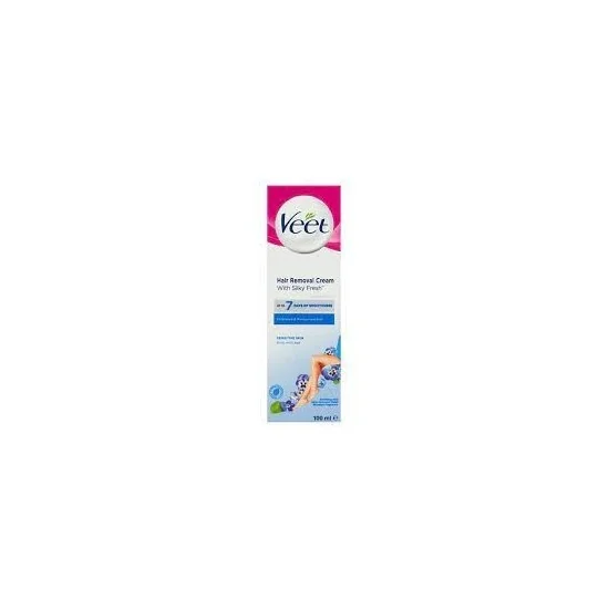 VEET Crème Dépilatoire Peaux Sensibles Silk & Fresh 100ML pour Beauté