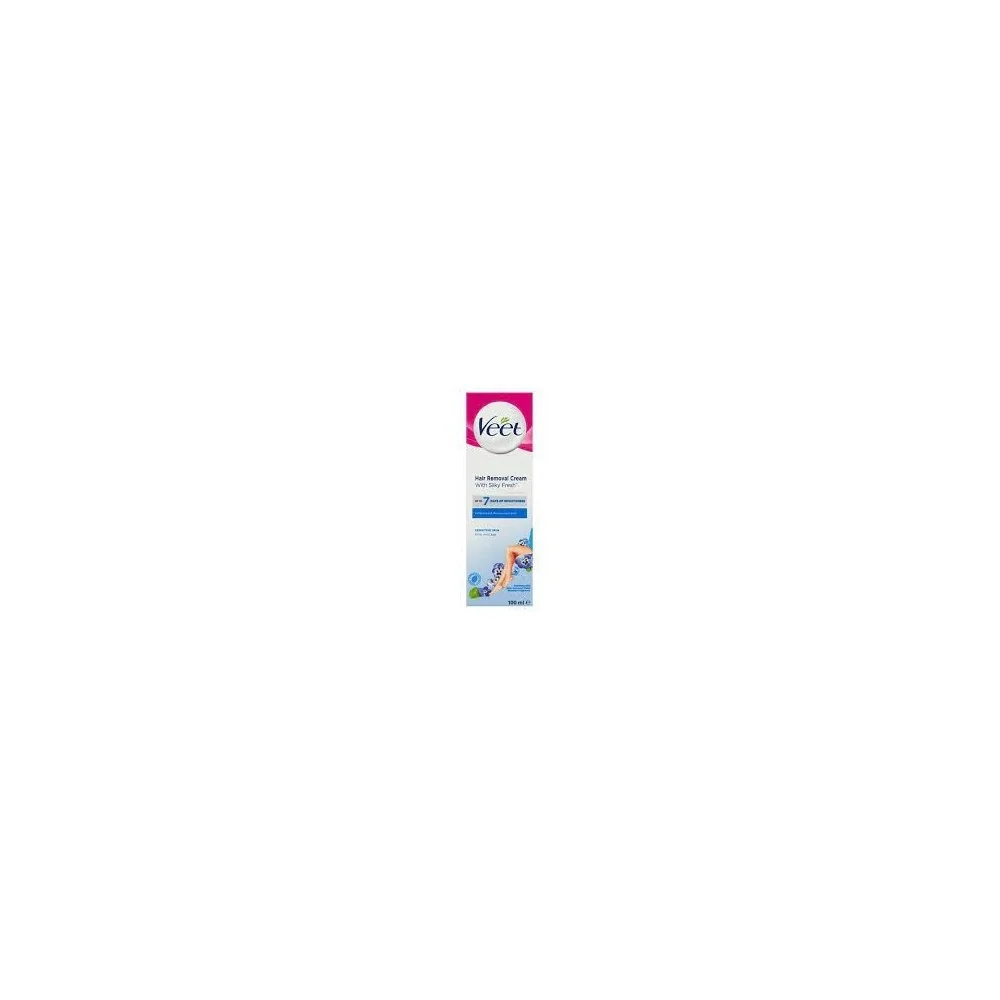 VEET Crème Dépilatoire Peaux Sensibles Silk & Fresh 100ML pour Beauté