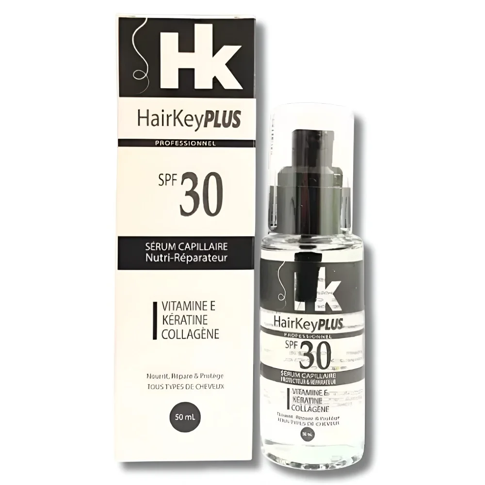HAIRKEY - SERUM CAPILLAIRE SPF30 VIT E, KERATINE, COLLAGENE 50ML