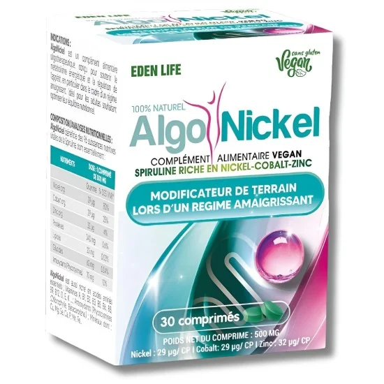 EDEN LIFE - ALGO NICKEL 30 COMPRIMES