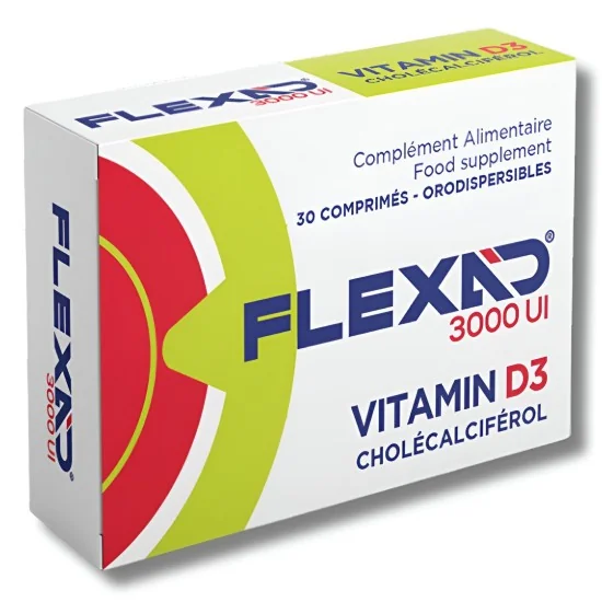 FLEXAD 3000 UI - VITAMINE D3 30 COMPRIMÉS