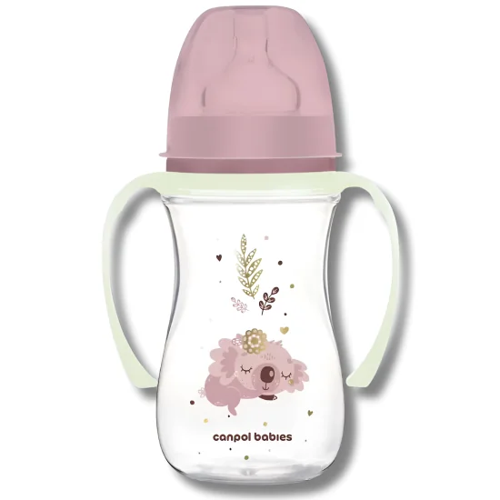 CANPOL BIBERON ANTICOLIQUE COL LARGE SLEEPY KOALA PINK +3MOIS 240ML  35/237