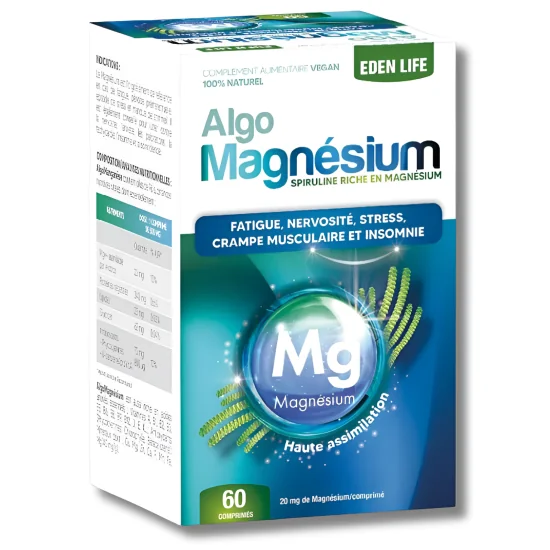 EDEN LIFE - ALGO MAGNESIUM 60 COMPRIMES