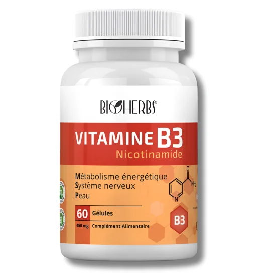 BIOHERBS - VITAMINE B3 NICOTINAMIDE 60 GELULES