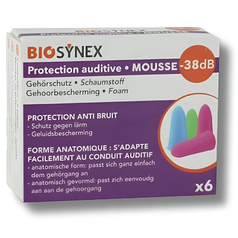 BIOSYNEX - MOUSSE AUDITIVE ANTI BRUIT 3PAIRES