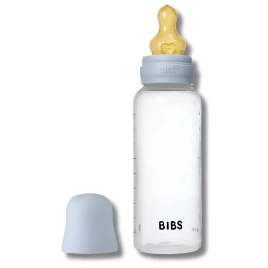 BIBS - BIBERON BOTTLE LATEX MEDIUM FLOW BABY BLUE 270ML