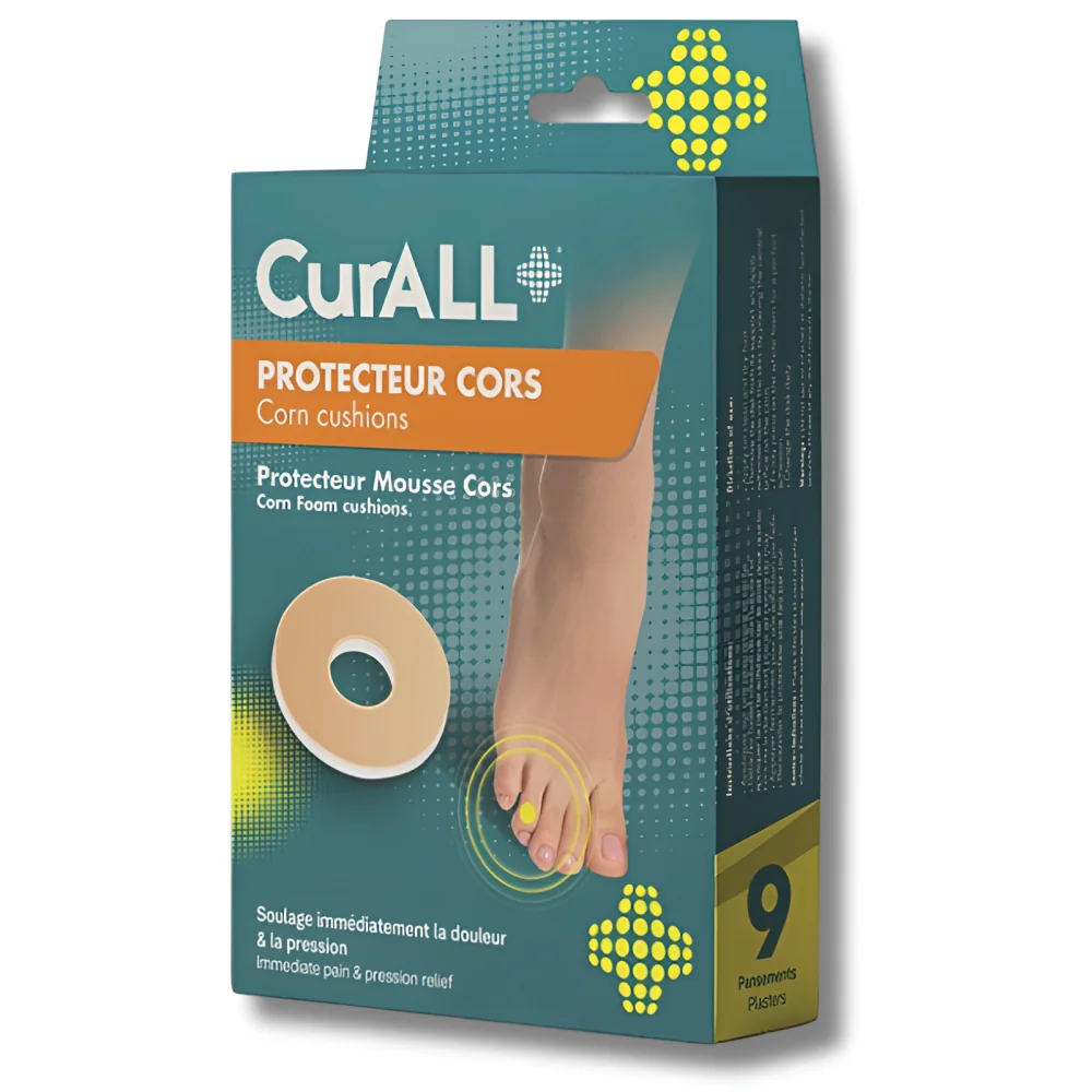 CURALL - PROTECTEUR CORS ET DURILLONS MOUSSE 9 PIECES