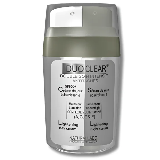 NATURALLABO DUOCLEAR - DOUBLE SOIN ANTI TACHES : CREME DE JOUR SPF50+ + SERUM D'ATTAQUE DE NUIT 30ML