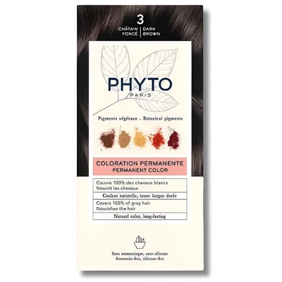 PHYTO PHYTOCOLOR - COLORATION PERMANENTE CHATIN FONCE 3