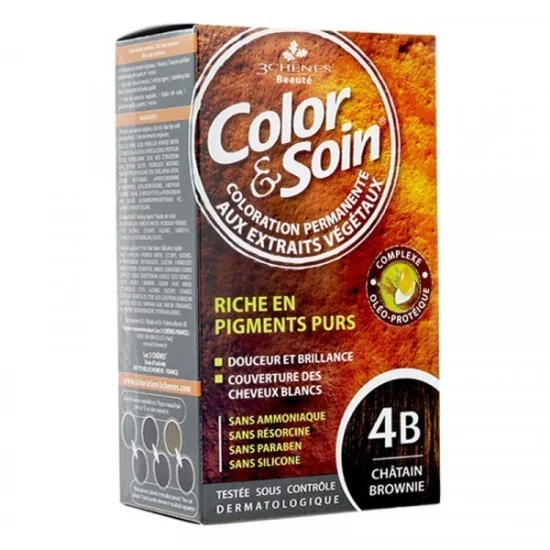 color soin chatain brownie 4b coloration permanente pour Beauté