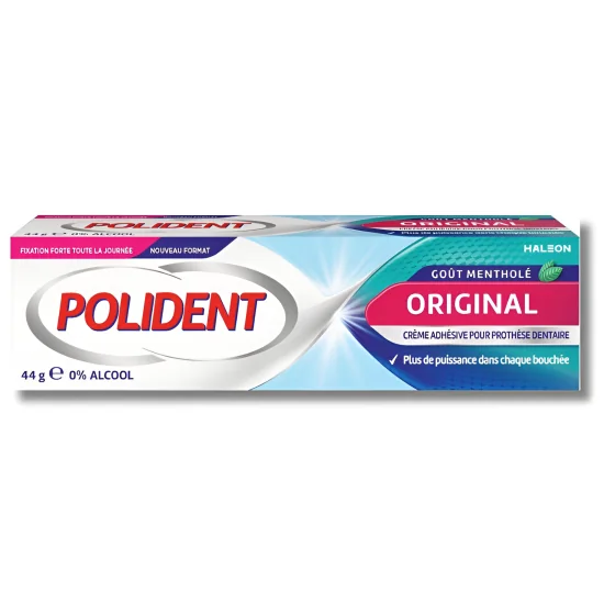 POLIDENT - CRÈME ADHÉSIVE ORIGINAL MENTHOLÉ 44G