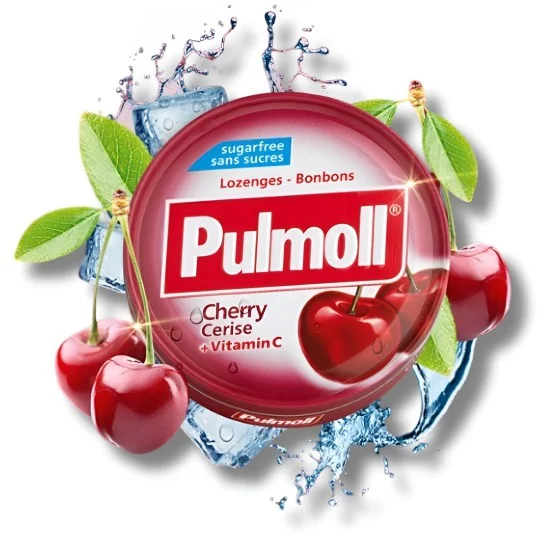 PULMOLL - PASTILLES SANS SUCRE SAVEUR CERISE 45G