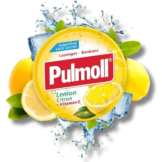 PULMOLL - PASTILLES CITRON ET VITAMINE C SANS SUCRES 45G