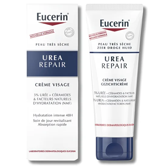 EUCERIN UREA REPAIR - CREME VISAGE PEAUX SECHES 5% UREE 50ML