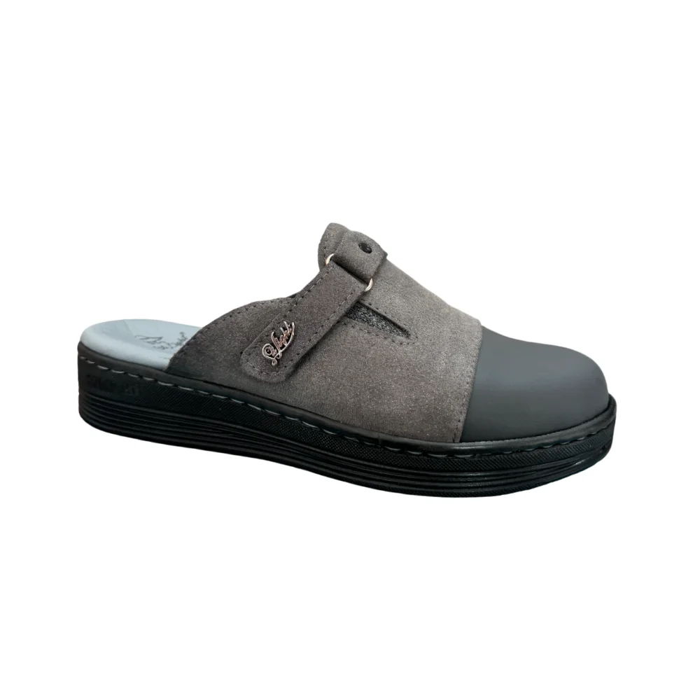 STI LIGHT - SABOTS ORTHOPEDIQUES GRIS AVEC DETAILS DAIM FEMME