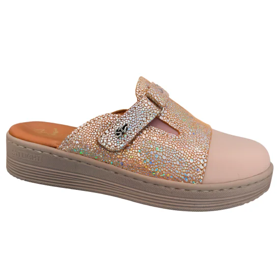 STI LIGHT - SABOTS ORTHOPEDIQUES ROSES PAILLETÉS FEMME
