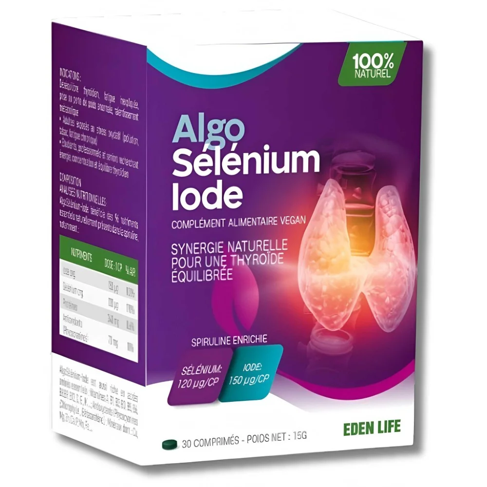 EDEN LIFE - ALGO SELENIUM IODE 30 COMPRIMES
