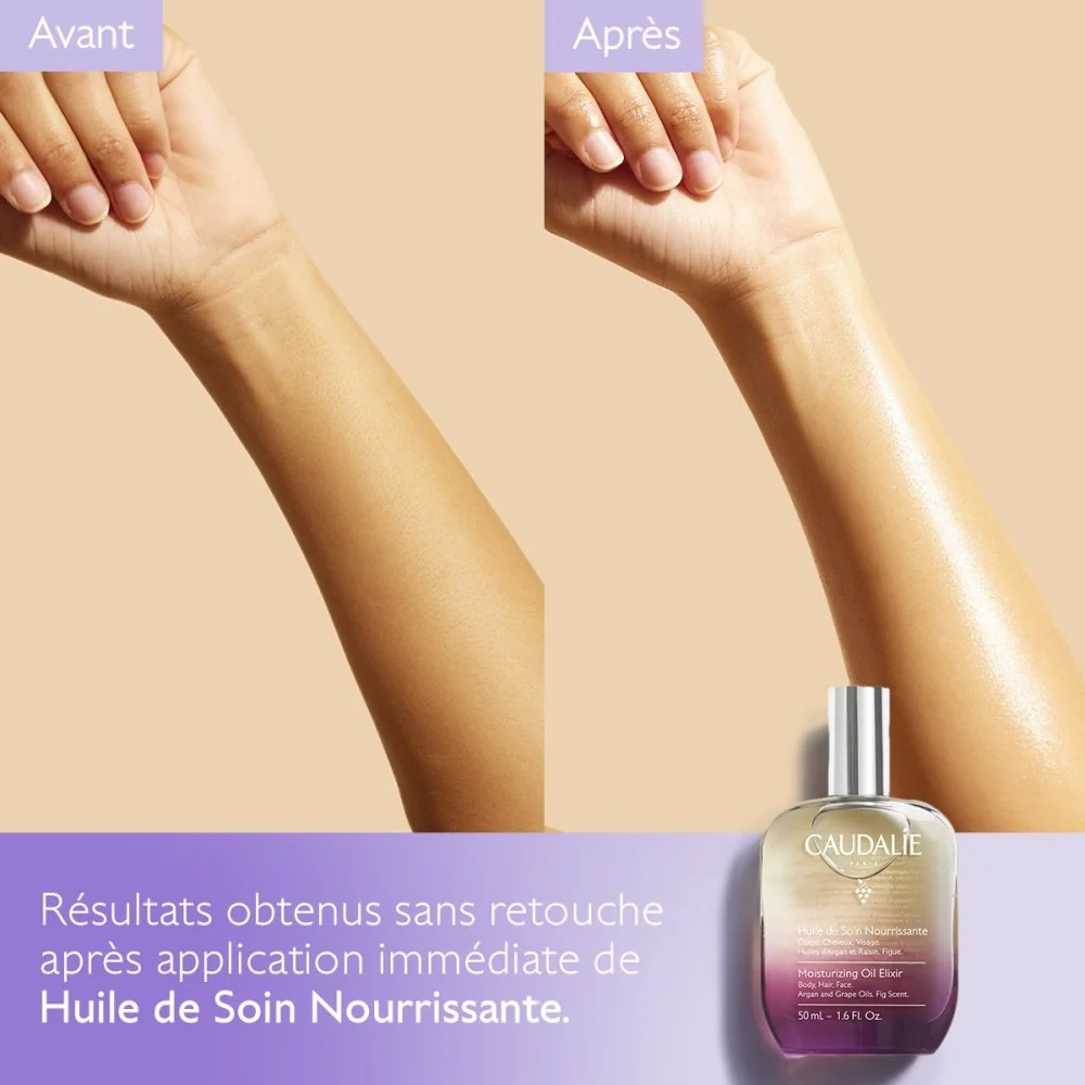 CAUDALIE - OIL ELIXIR COFFRET HUILE DE SOIN LISSAGE & GLOW