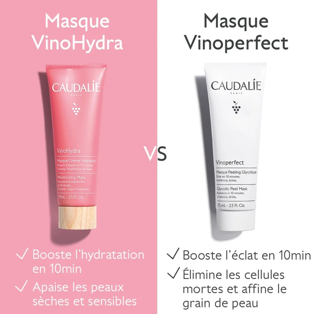 CAUDALIE VINOHYDRA - MASQUE CREME HYDRATANT A LA CENTELLA ASIATICA 75ML