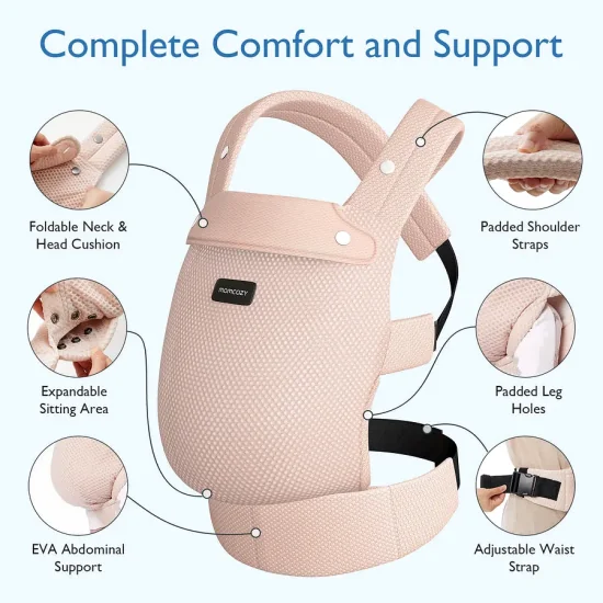 MOMCOZY - PORTE BEBE ROSE DE 3KG A 20KG