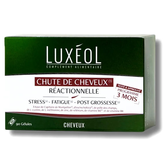LUXEOL - CHUTE DE CHEVEUX REACTIONNELLE 3MOIS 90 GELULES