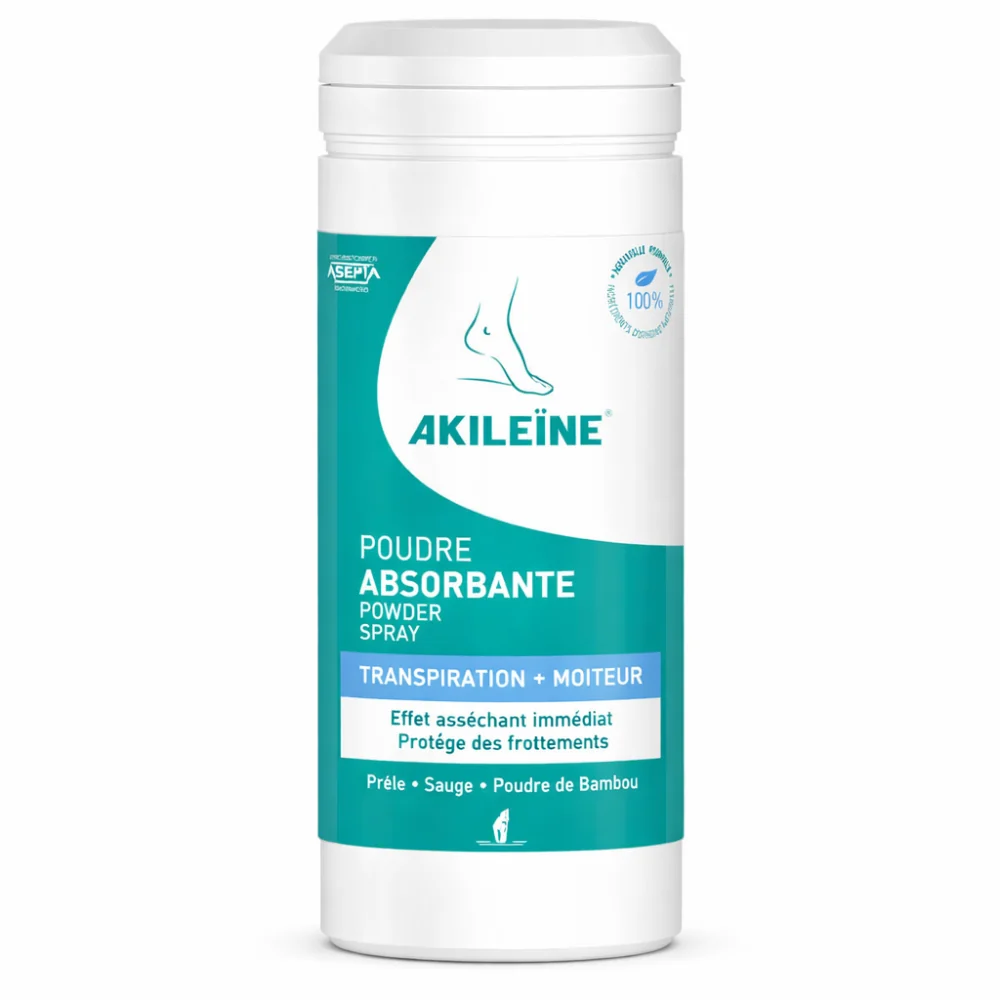 AKILEINE - POUDRE ANTI TRANSPIRANTE POUR LES PIEDS 75G