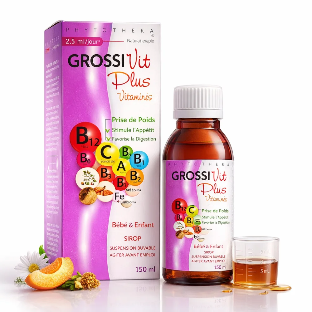 PHYTOTHERA GROSSIVIT PLUS VITAMINE BÉBÉ ET ENFANT SIROP 150ML pour ...