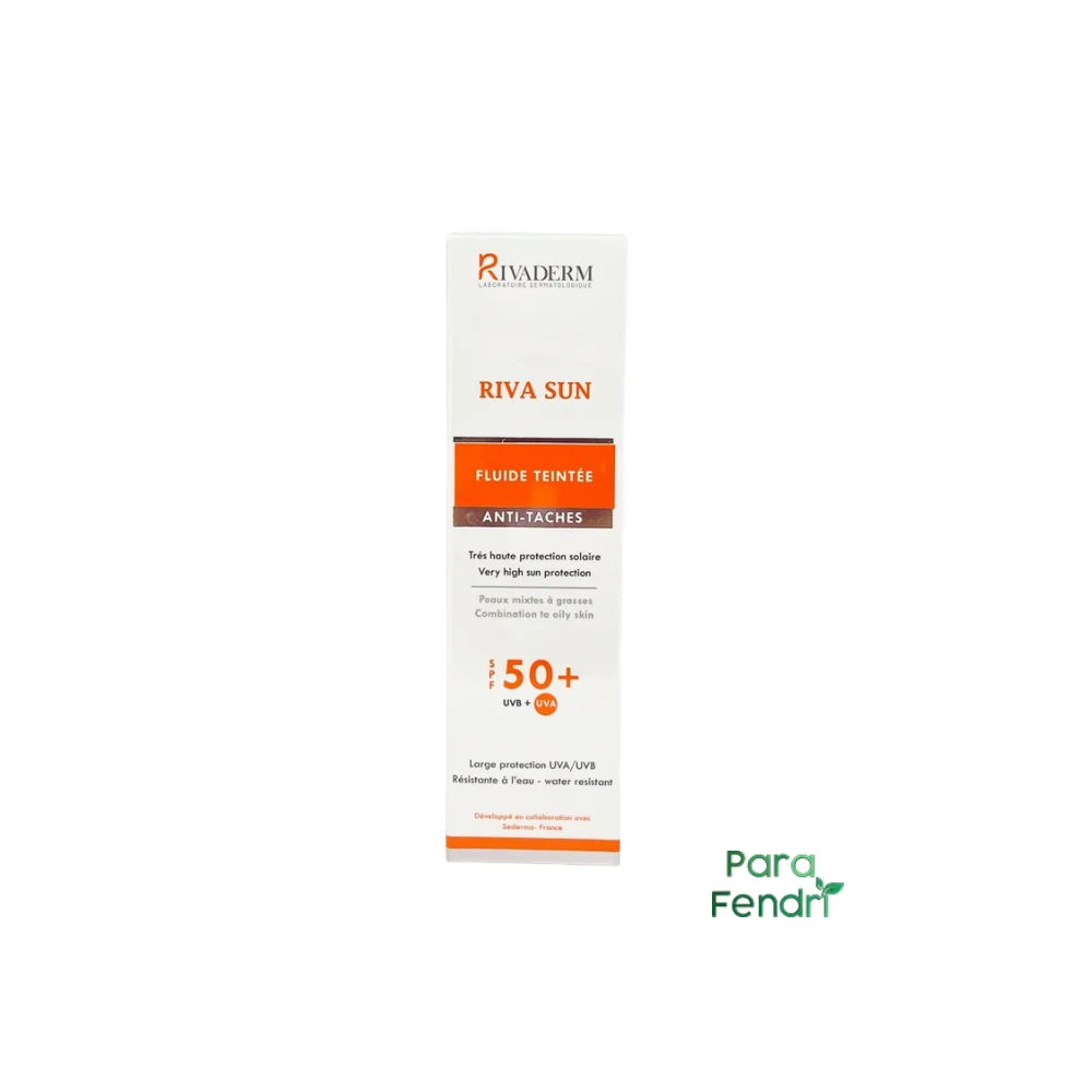 RIVADERM RIVA SUN - ECRAN FLUIDE TEINTÉ ANTI TACHES SPF50+ 50ML pou...