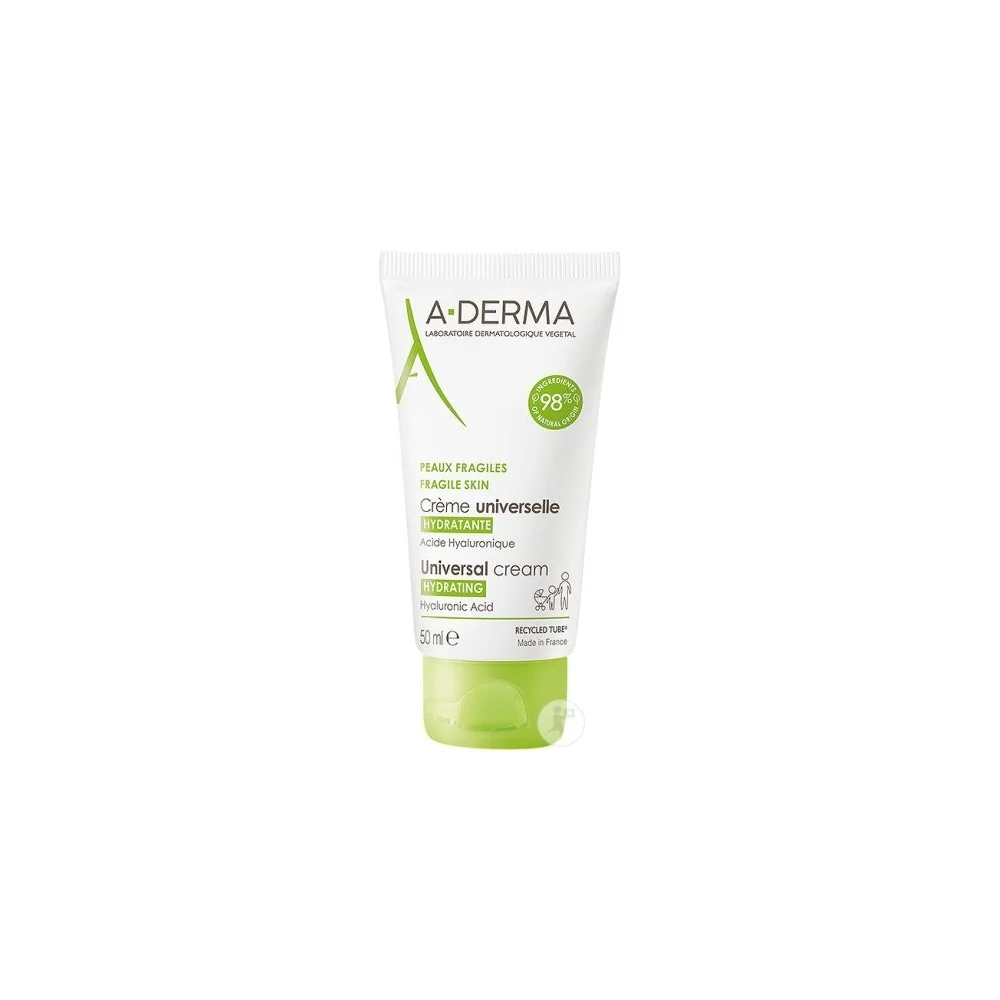 ADERMA Crème Universelle Hydratante Acide Hyaluronique Peaux Fragil...