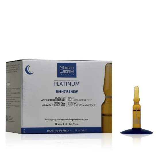 MARTIDERM PLATINUM NIGHT RENEW 10 AMPOULES pour Beauté